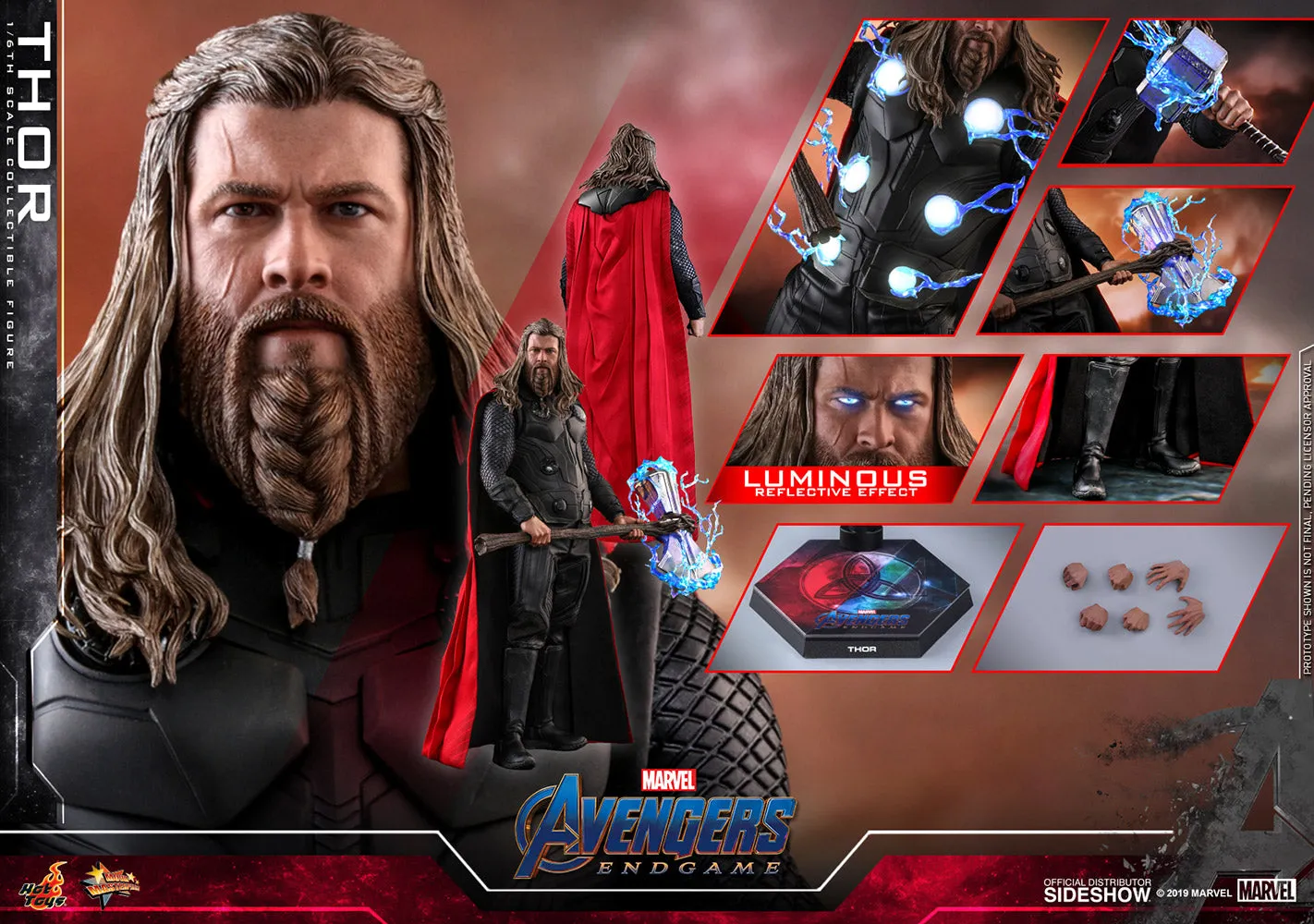 Holiday Ornament Hot Toys 1/6 Avengers: Endgame Thor Sixth Scale Figure MMS557