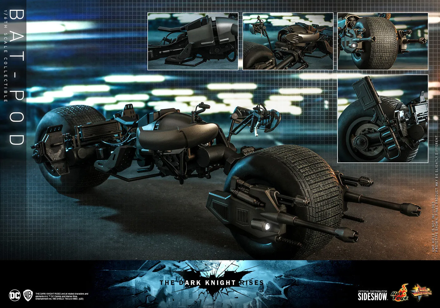 Miniature Product Hot Toys 1/6 Batman Dark Knight Trilogy Bat-Pod Sixth Scale Figure Accessory MMS591