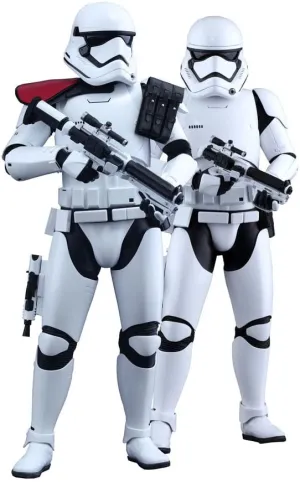 Vinyl Sculpture Hot Toys 1/6 First Order Stormtrooper Officer & Stormtrooper Set Star Wars Episode VII The Force Awakens MMS335 Sixth Scale Figures