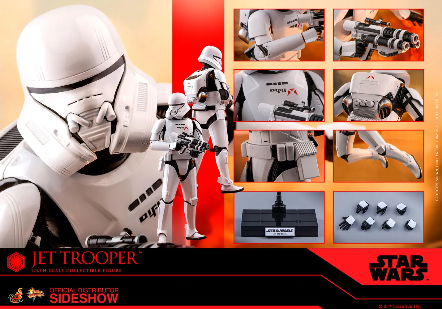 Hot Toys 1/6 Star Wars Episode IX The Rise of Skywalker Jet Trooper MMS561 Sixth Scale Figure Anime Goods Chibi Unit