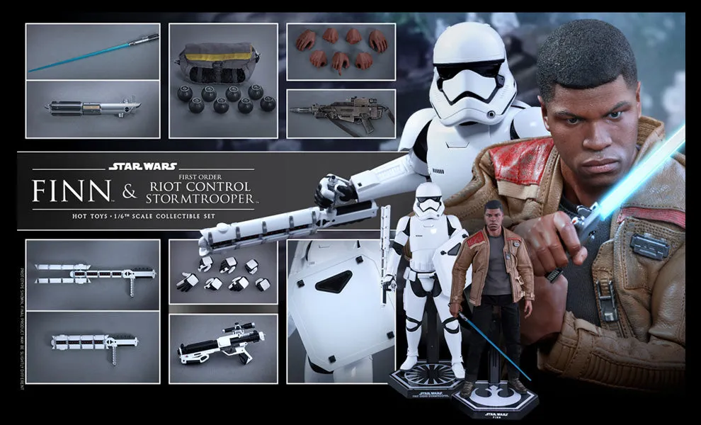 Hot Toys 1/6 Star Wars Episode VII The Force Awakens Finn and Riot Control Stormtrooper Sixth Scale MMS346 Metal Craft Mother's Day