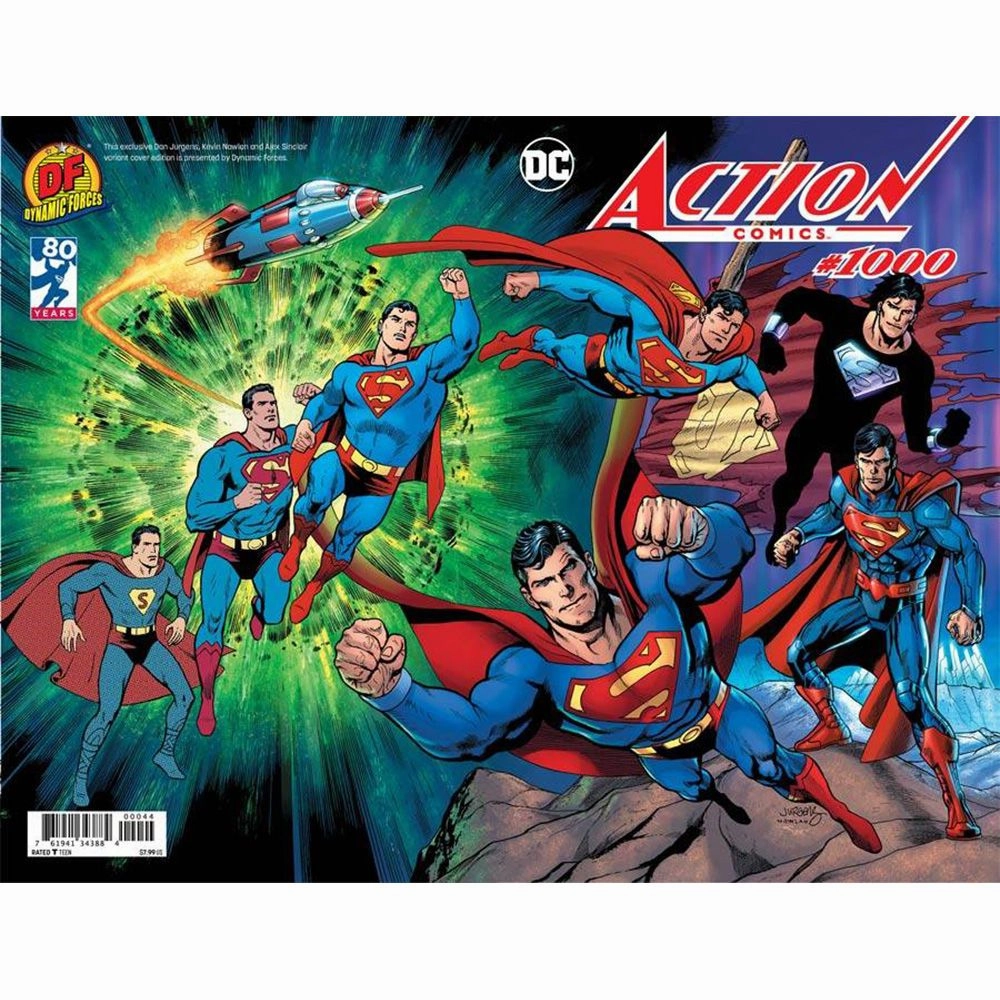 Sports Theme Action Comics #1000 ( Dynamic Forces Dan Jurgens Wraparound Variant Edition Signed by Jerry Ordway)