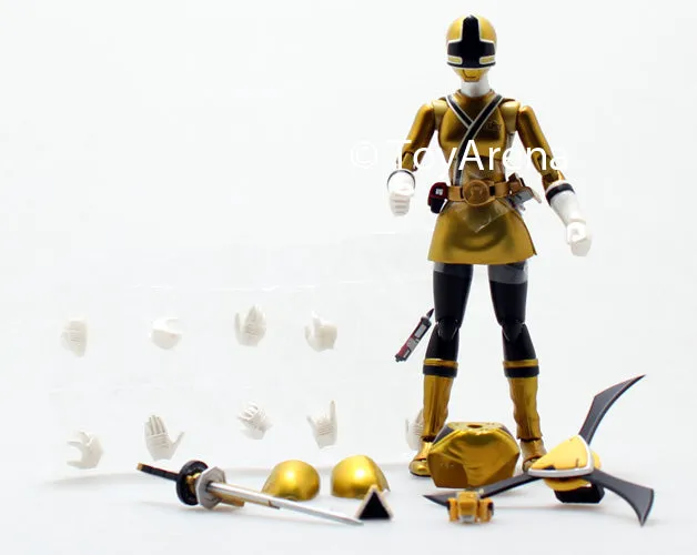 Classic Toy LOOSE Yellow from S.H. Figuarts Power Rangers Super Samurai Metallic Coating Deluxe Action Figure Set SDCC 2013