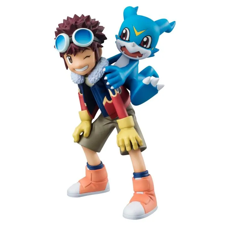 Mythological God Art Sculpture Megahouse Digimon Adventure 02 G.E.M. Motomiya & Veemon Scale Statue Figures