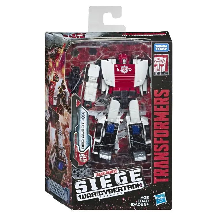 Transformers Generations War For Cybertron: Siege Deluxe Red Alert Action Figure WFC-S35 Minimalist Design Battle Ready