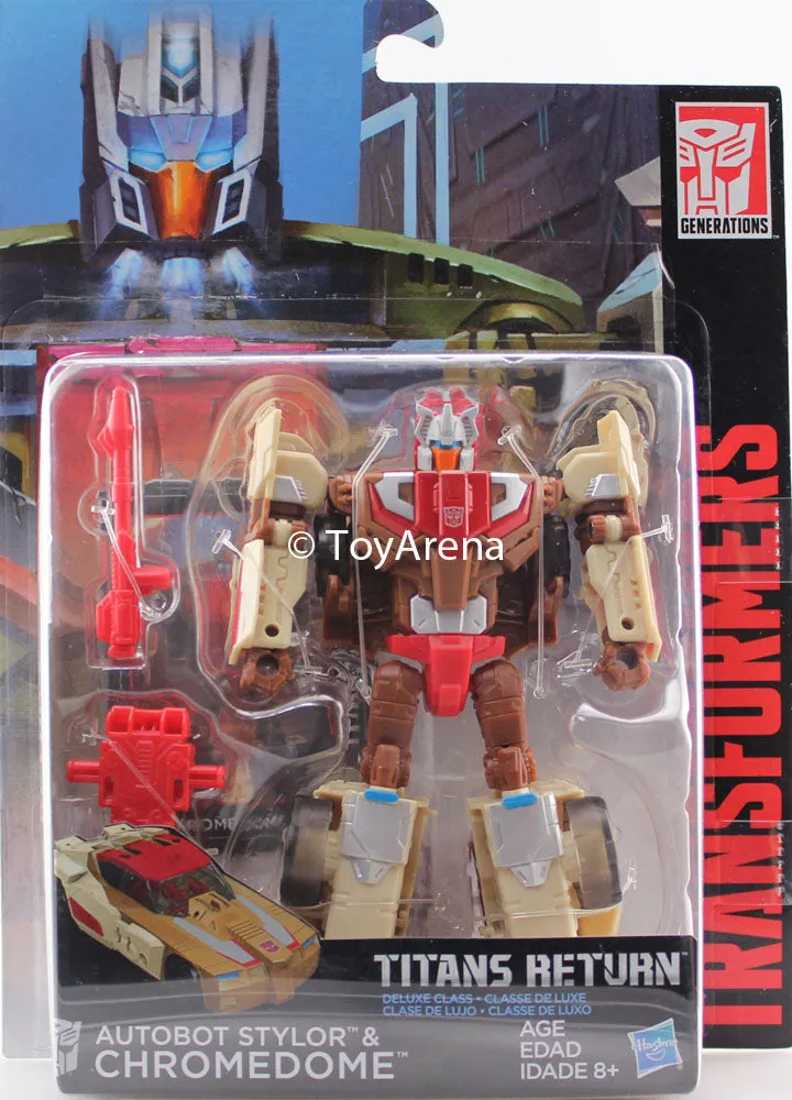 Age Appropriate Transformers Generations Titans Return Deluxe Class Autobot Stylor & Chromedome Figure