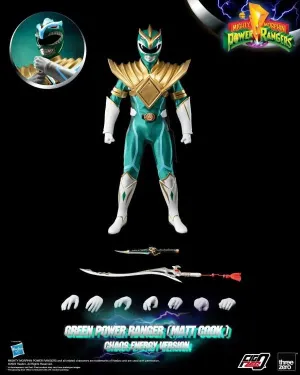 Chibi Replica ThreeZero FigZero 1/6 Mighty Morphin Power Rangers Green Ranger (Matt Cook Chaos Energy Ver.) PX Previews Limited Sixth Scale Figure