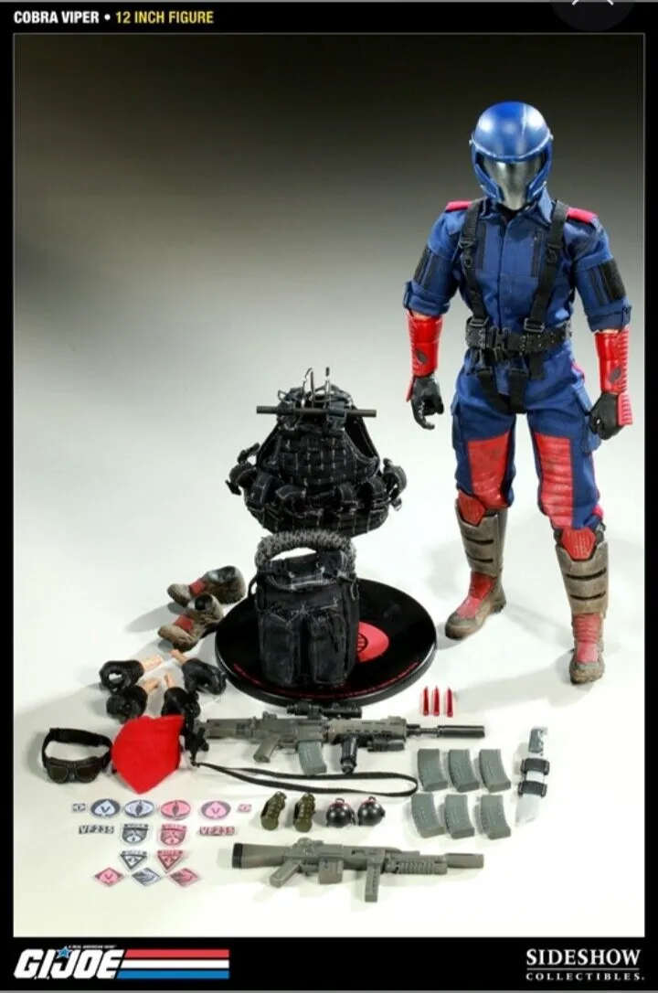 Sideshow Collectible 1/6 G.I. Joe Cobra Infantry Viper Sixth Scale Figure Pearlescent Shine Art Collectible