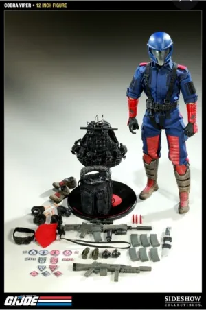 Sideshow Collectible 1/6 G.I. Joe Cobra Infantry Viper Sixth Scale Figure Pearlescent Shine Art Collectible