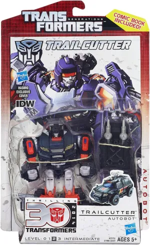 Transformers Generations Thrilling 30 Deluxe Class Trailcutter Action Figure Original Box