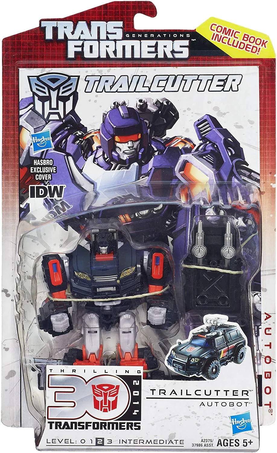 Transformers Generations Thrilling 30 Deluxe Class Trailcutter Action Figure Original Box