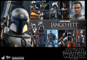 Hot Toys 1/6 Star Wars Episode II: Attack of the Clones Jango Fett Sixth Scale Figure MMS589 Action Display