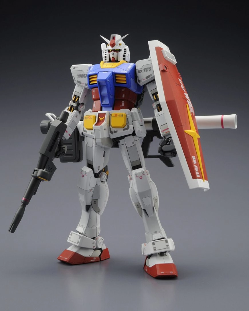 Felt Toy Gundam 1/100 MG Gundam 0079 RX-78-2 Gundam Ver. 3.0 Model Kit
