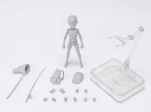 Grand Prize S.H. Figuarts Man Boy Male Body Kun (Ken Sugimori Edition ) DX Gray Action Figure