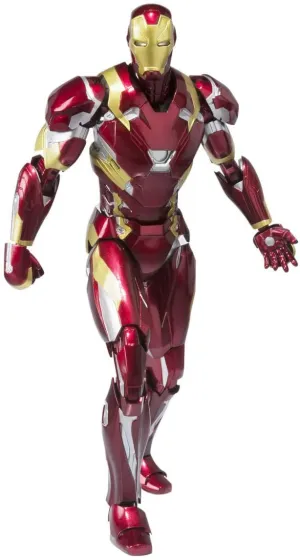 Veteran Designer Gaming Replica S.H. Figuarts Marvel Iron Man Mark XLVI (46) Tony Stark Captain America Civil War Action Figure