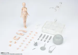 S.H. Figuarts Woman Female Body Chan DX (Yabuki Kentaro Ver.) Pale Orange Color Ver. Action Figure Wildlife Model Action Toy