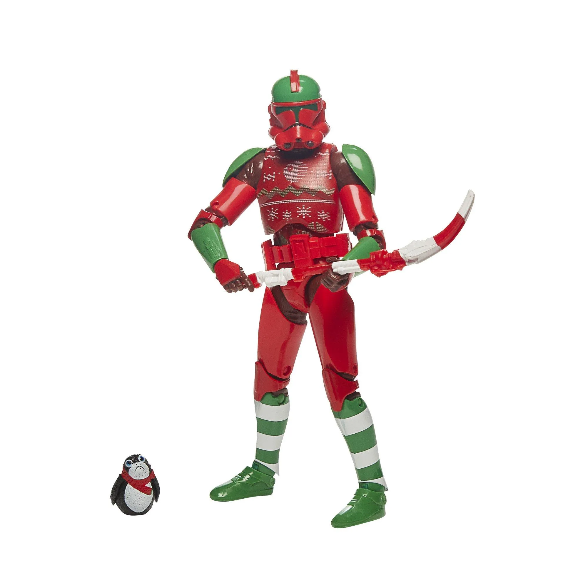 PVC Model Hasbro Star Wars Black Series Clone Trooper and Porg (Holiday Edition) Exclusive F0872 6 Inch Action Figure
