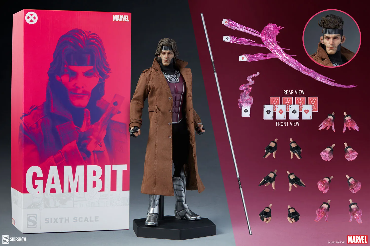 Podcast Studio Egyptian Art Sideshow Collectibles 1/6 Marvel Comics Gambit Deluxe Sixth Scale Figure