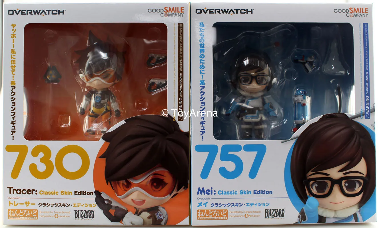 Nendoroid Overwatch Combo #757 Mei & #730 Tracer Classic Skin Edition Action Unit