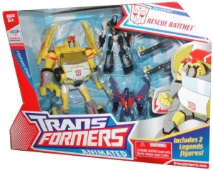 Recycled plastic Seasonal Decor Transformers Animated Deluxe Rescue Ratchet Set