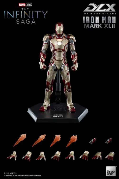 ThreeZero 1/12 Avengers: Infinity Saga Iron Man Mark XLII 42 DLX Scale Figure Worldwide Delivery