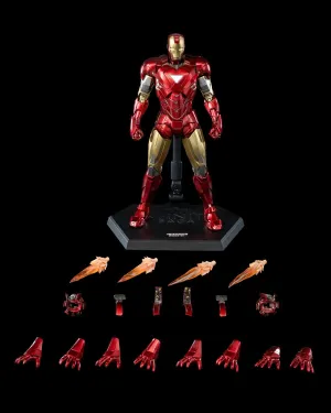 ThreeZero 1/12 Avengers: The Infinity Saga Iron Man Mark VI 6 DLX Action Figure Battle Ready