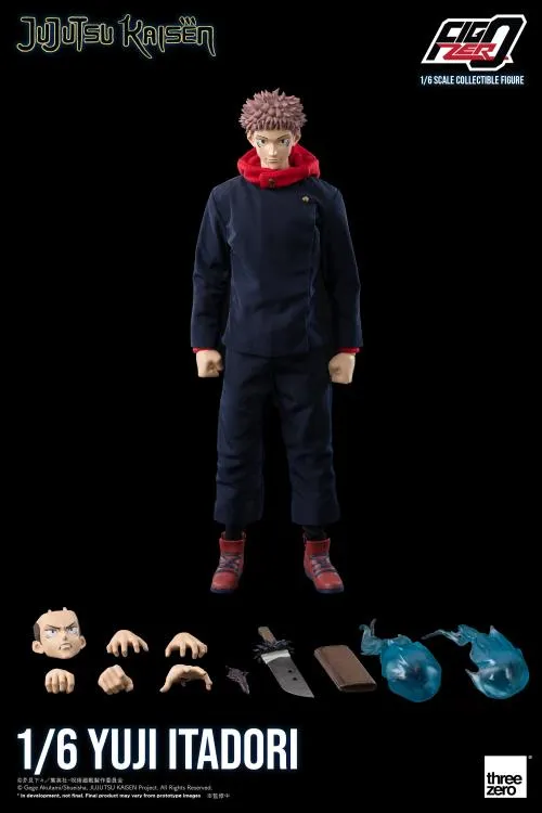 ThreeZero FigZero 1/6 Jujutsu Kaisen Yuji Itadori Scale Action Figure Vehicle Replica
