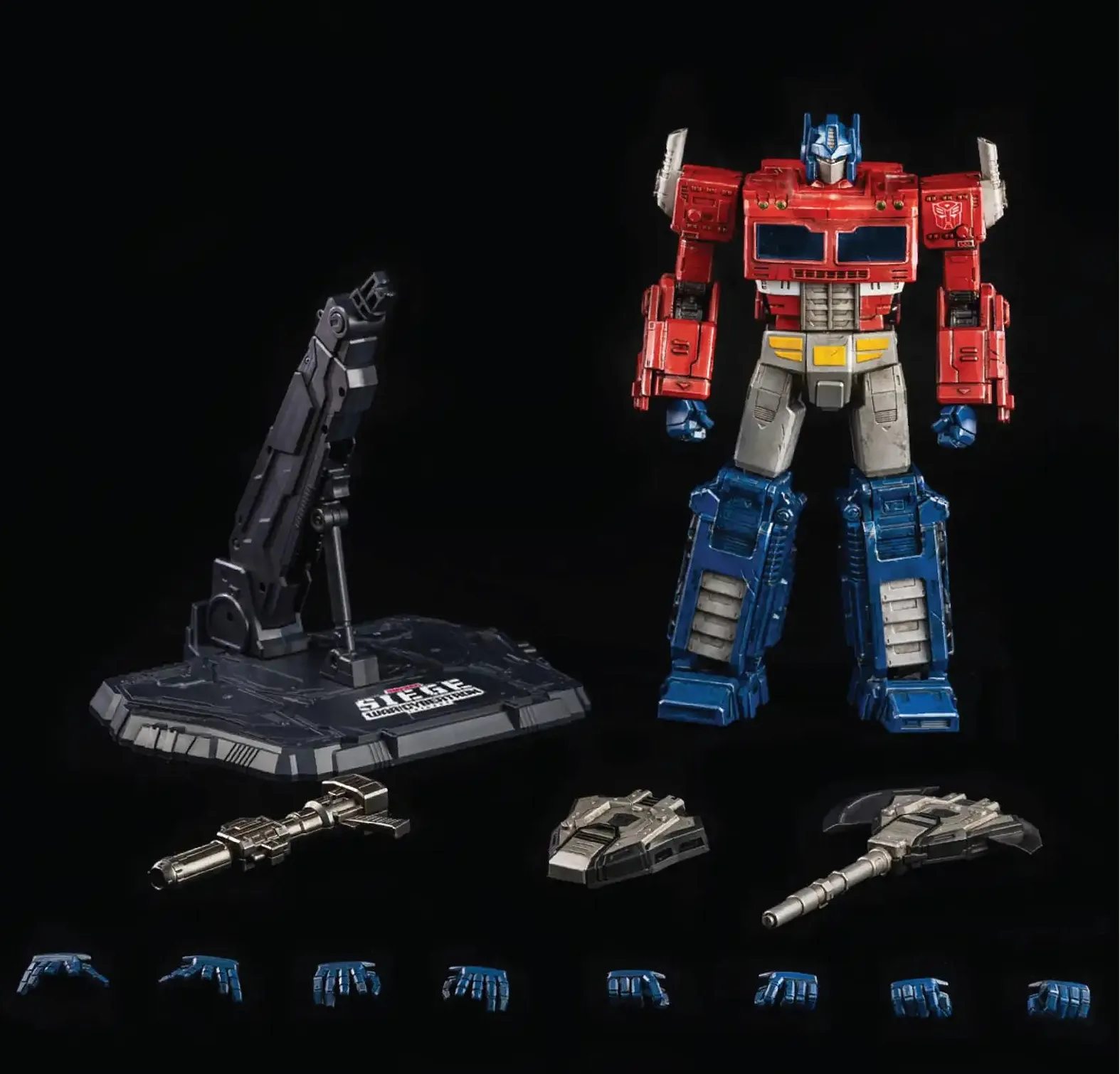 Chibi Replica Maximalist Art ThreeZero Transformers War for Cybertron Trilogy Optimus Prime DLX Scale Figure