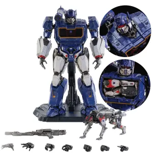 Personalized Exhibit ThreeZero Transformers Bumblebee Movie Soundwave and Ravage DLX Scale Figure