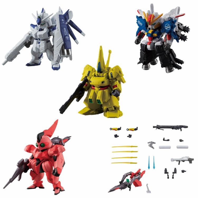 Kawaii Design Vintage Model Bandai FW Fusion Works Gundam Converge #Plus 02 Trading Figure Set of 5