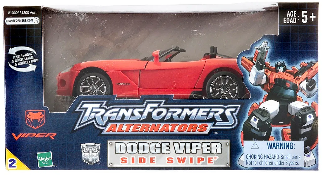 Smart Toy Plush Companion Transformers Alternators #02 Sideswipe - Dodge Viper