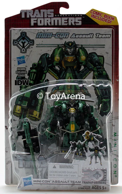 Action Statue Transformers Generations Deluxe Class Mini-Con Assault Team Thrilling 30 IDW Wave 4