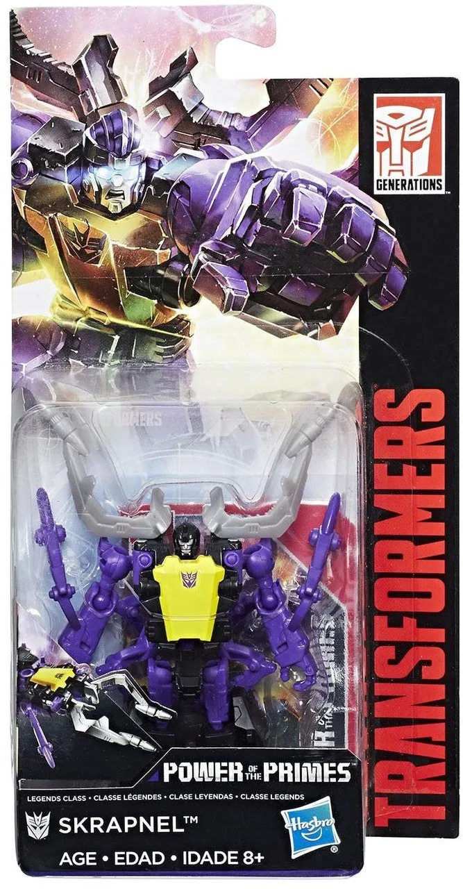 Transformers Generations Power of the Primes Legend Skrapnel Insecticon Figure Collectors Hero Book Character
