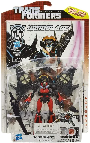Transformers Generations Thrilling 30 Deluxe Class Windblade Action Figure Dynamic Sculpture