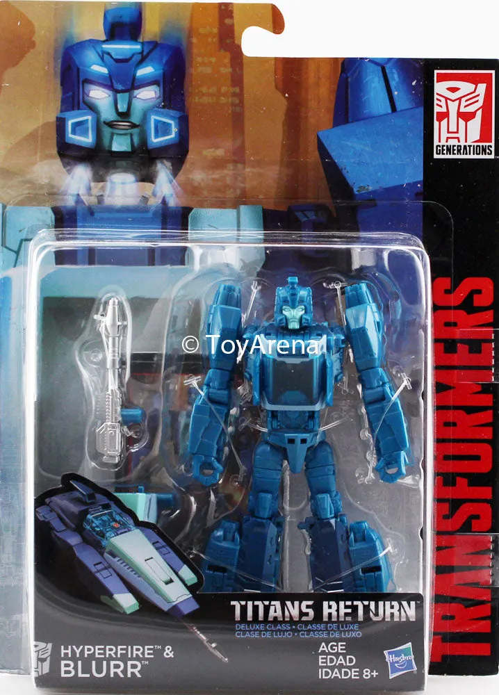 Year Round Transformers Generations Titans Return Deluxe Class Hyperfire and Blurr Figure