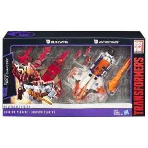 Transformers Platinum Edition Triple Changers (Blitzwing & Astrotrain) Action Figure Set Modern Collectible Dragon Statue