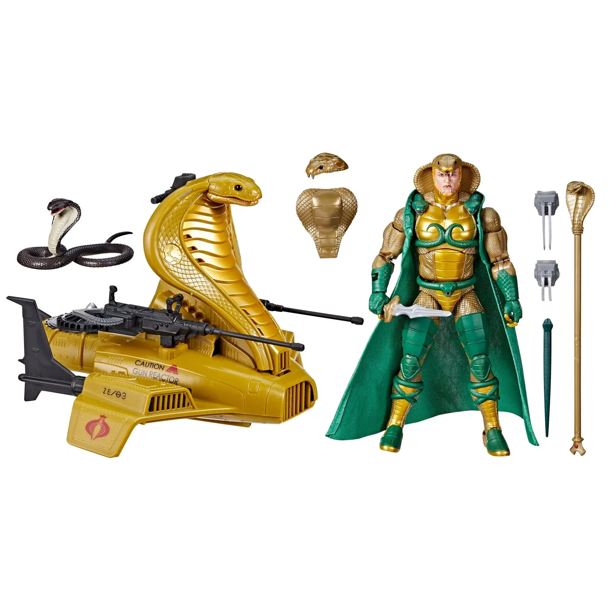 Mini Statue Hasbro G.I. Joe Classified Series #57 Serpentor and Air Chariot Vehicle and Action Figure